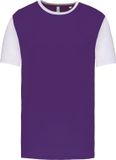 Proact Tweekleurig herenshirt jersey met korte mouwen Purple/White - M