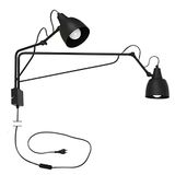 Homemania wandlamp, metaal, zwart