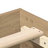 VidaXL Bedframe Artisan Oak 140x200 cm