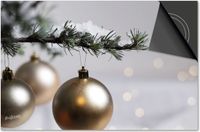 Dietrix Inductie Beschermer 78x52 - Feestdagen - Gouden Kerstbal in Kerstboom