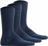 Hudson Simply³ 3-pack uniseks sokken, Gevlekt blauw, Maat 35-38