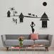 Afrique Sticker Mural - 37x57 Cm - Noir