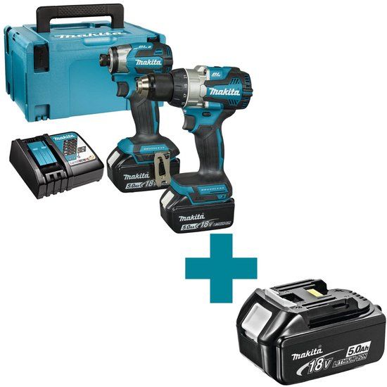 Makita DLX2527TJ Accu Combiset 2-delig (DDF489 + DTD173) 18V 5.0Ah in Mbox