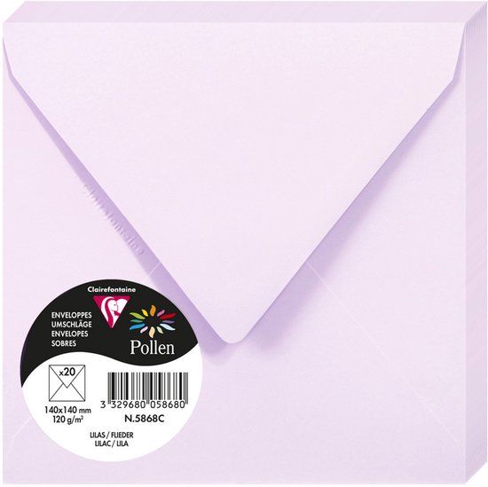 Clairefontaine Stuifmeel van Clairefontaine enveloppe 140 mm, knop groen