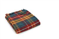 Tweedmill Wollen Plaid Traditional Tartan Anitque Buchanan - 150 x 183 cm - Wol