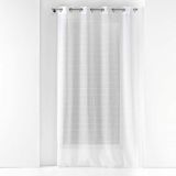 DOUCEUR D'INTERIEUR Gordijn FANTASY, patroon in vierkanten, 140 x 240 cm, wit