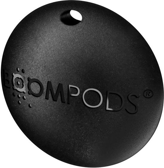 Boompods, Sleutelhanger Airtag Boomtag Compatibel Apple Find My IPX5, Zwart