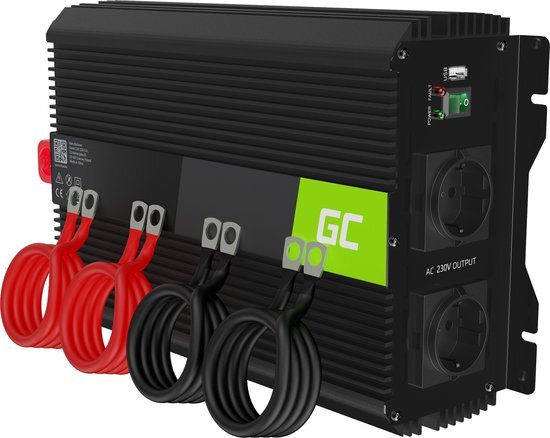 GREEN CELL PRO 2000W/4000W 12V naar 230V Volt auto spanningsomvormer Power Solar Inverter DC AC omvormer stroomomvormer voertuigen caravan auto gemodificeerde Sinus Sine Wave