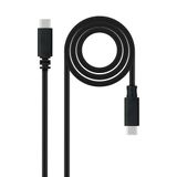USB-kabel, USB 2.0 type C naar type C, 1,5 m, 3 A, zwart