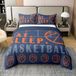 OEM Basketbal-beddengoedset, 100% katoen, 200x200 cm, inclusief 2 kussenslopen