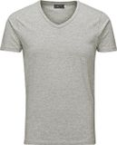 Jack & Jones Basic V-Neck T-shirt Heren Lichtgrijs Melange XXL