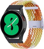 By Qubix Qubix - Braided Nylon Smartwatch Bandje - 22mm - Geel/Oranje - Geschikt voor Garmin Vivoactive 4 / 4L