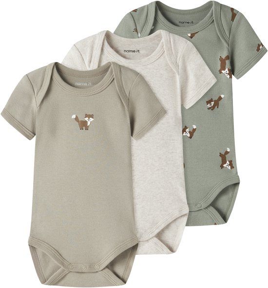 NAME IT NBMBODY 3P SS FOX NOOS Baby Bodies