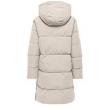 JDY JDYBLAIR LONG HOOD PUFFER OTW SIJ Dames Puffer Jas - XS - Polyester - Lichtgrijs
