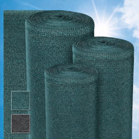 Sol Royal SG80 – Zichtbreeknet Groen 10m x 2m – UV-Bescherming –Schaduwdoek 165 g/m² – Balkonscherm HDPE – Inclusief Kabelbinders