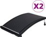 Panneau solaire pour piscine 2 pièces courbé 110x65 cm