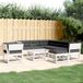 Maison Exclusive - Ensemble de jardin pour 8 personnes avec coussins, blanc, pin massif