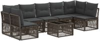 vidaXL - Tuinbank - Set - 8 - st - Grijs - poly - rattan