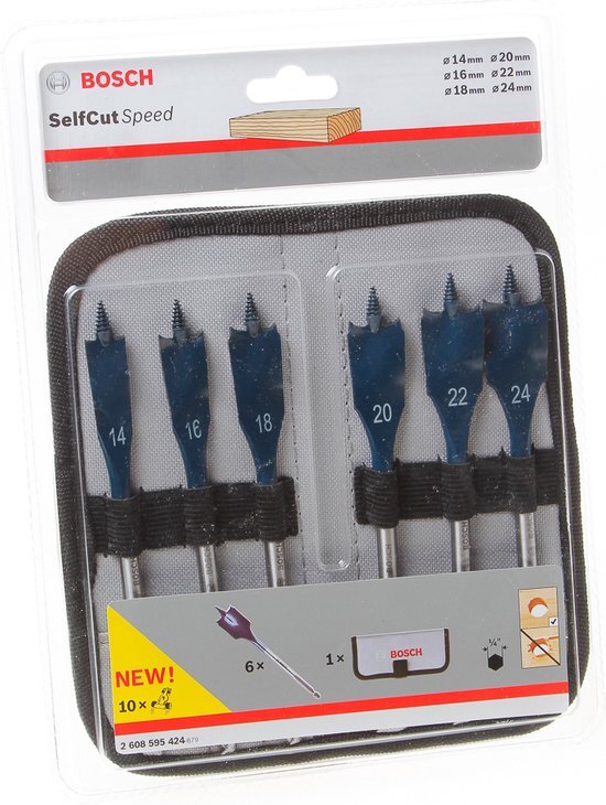 Bosch 2608900332 EXPERT 6-delige speedborenset Self Cut Speed - 14/16/18/20/22/24mm