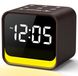 Radio-réveil - Radio FM numérique - Bruit blanc - Écran dimmable - Veilleuse 7 couleurs - Noir