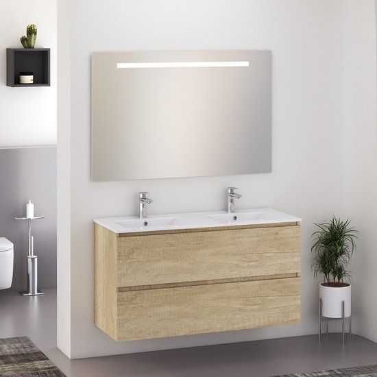 Wiesbaden Excellence Sephia Badmeubel 120cm Nature | Keramische Waskom