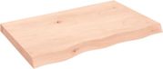 vidaXL - Wastafelblad - 80x50x(2-6) cm - onbehandeld - massief - hout