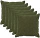 vidaXL Kussensloop 6 stuks HOUTEN Groen 65 x 65 cm Katoensatijn