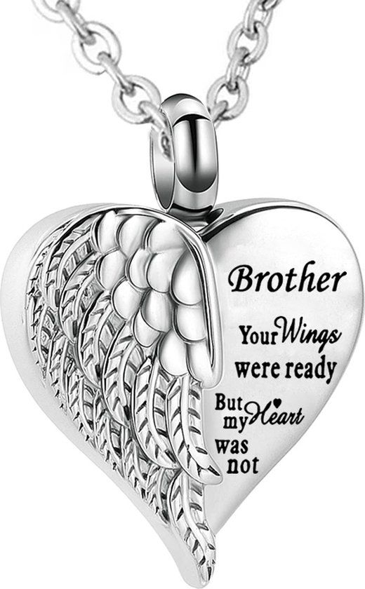 Hemelwinkel Luxe Ashanger Brother Heart - As Ketting - Gedenksieraad - Urn - Amazoniet - Unisex