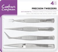 Crafter's Companion Crafter's Companion Precision Tweezers/Grippers voor papier en kaart Crafting Projects-Set van 4, Wit, One Size