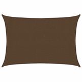 Merkloos Schaduwdoek Rechthoek - 3 x 5 m - Bruin
