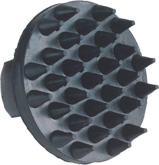 Kerbl Rubber Massage Borstel Zwart - Paard - Rubber