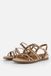 Tamaris Leopard Sandalen beige Textiel - Maat 40