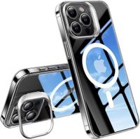 Torras Hoesje geschikt voor Apple iPhone 15 Pro - Lstand Back Cover - Geschikt voor MagSafe - Transparant