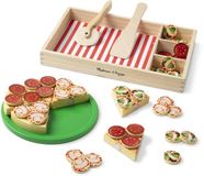 Melissa & Doug – Houten pizzaset – 36 toppings en ingrediënten