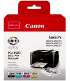 Canon PGI-1500 - Inktcartridge - 4 stuks - Cyaan, geel, magenta, zwart