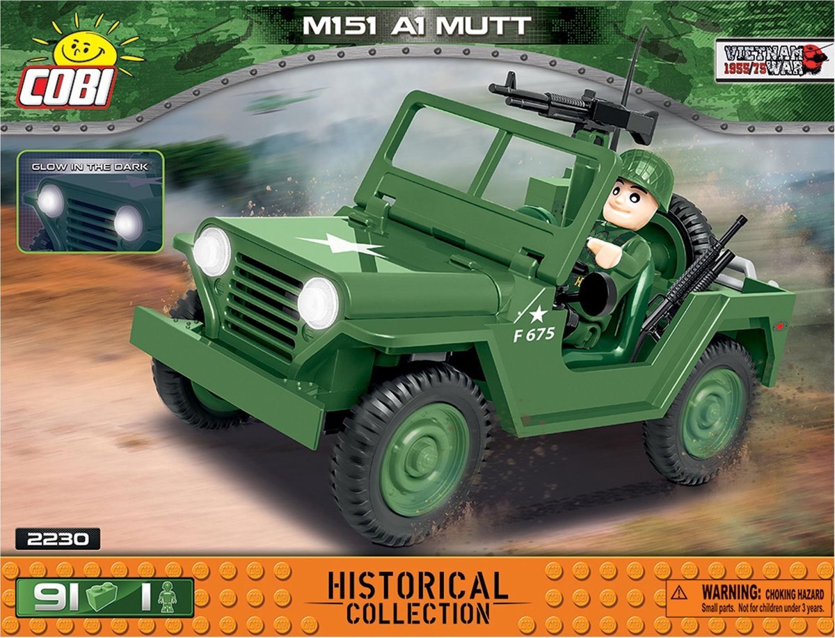 Cobi Bouwpakket Vietnam War M151 A1 Mutt Jongens Groen 91-delig