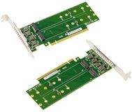KALEA-INFORMATIQUE PCIe Gen 5.0 x16-controllerkaart voor 4 dubbelzijdige M.2 NVMe M Key SSD's