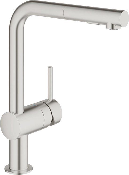 GROHE Minta Keukenkraan - RVS - Met uittrekbare handdouche