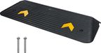 VEVOR Drempeloprijplaat Massief Rubberen Deur Drempeloprijplaat 15 ton Draagvermogen Oprijplaat met Goot 111x40,6x5cm Rolstoeloprijplaat Oprijplaat Rubberen Oprijplaat Ideaal Bij Oneffen Bodem Stoepranden