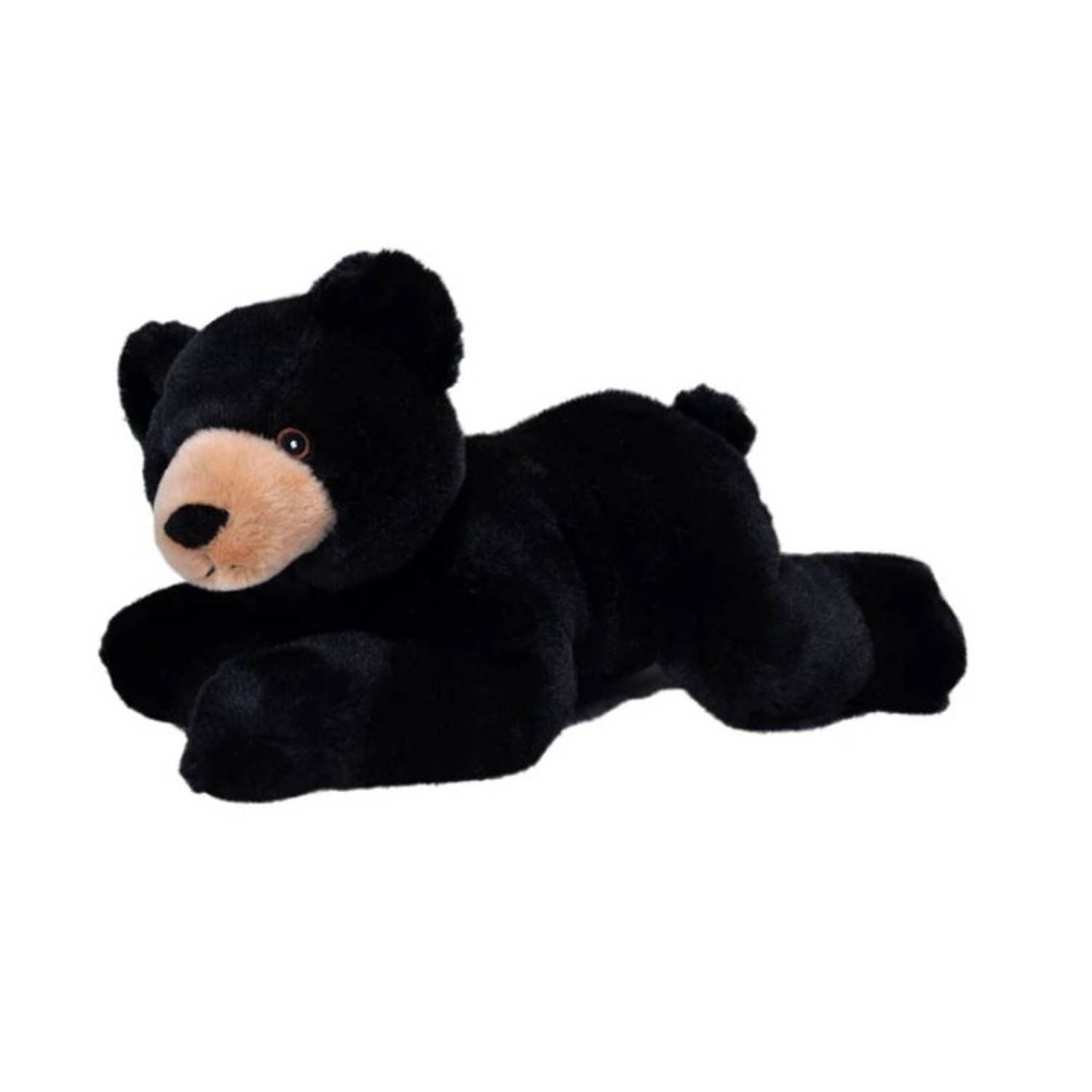 Wild Republic Ecokins junior zwarte beer knuffel 30 cm pluche zwart