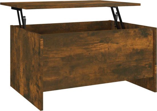 vidaXL Salontafel 80x55,5x41,5 cm bewerkt hout gerookt eikenkleurig