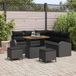 Maison Exclusive - Tuinset met 8 zitplaatsen, zwarte polyrotan loungeset