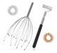 20 klauwen hoofd hoofdhuid massager en rug krasjes met 2 stks vinger massage ringen, perfect ontspannen hoofd en rug massage