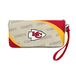 Littlearth NFL Curve Zip portemonnee met afneembare polsband teamkleur, teamkleur, 4” H x 8\" W x 1” D, Nfl Curve portemonnee rits polsband