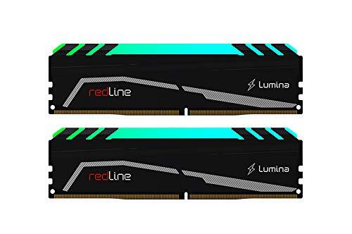 mushkin Redline Lumina – DDR4 RGB Gaming DRAM – 32 GB (2 x 16 GB) UDIMM Memory Kit – 3600 MHz (PC4-28800) CL-16 – 288-pins 1.4V Desktop RAM – XMP Ready – LED Heatsink – (MLA4C360GKKP16GX2)