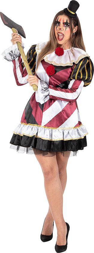 FUNIDELIA Premium Sexy Clown Costume for Women - Size S