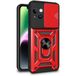 Cool iPhone 14 hoesje met ring, rood