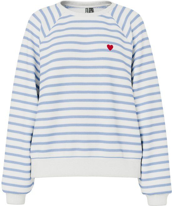 PIECES - PCGRETA LS EMB UB SWEAT NOOS - Meisjes - Sweaters - XS - Cloud Dancer