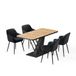 Vicco Fenaro Ensemble de table à manger, Chêne doré/Noir, 120x80cm | avec 4 chaises de salle à manger