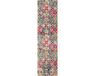 Safavieh Monaco Collectie MNC248 Boho Chic Geweven Vloerkleed voor Binnen, Grijs & Fuchsia, 66 x 244 cm
